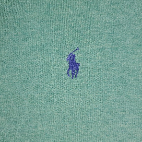 Ralph Lauren Polo Shirt Mens Large Green Pony Casual Short Sleeve - Picture 2 of 7